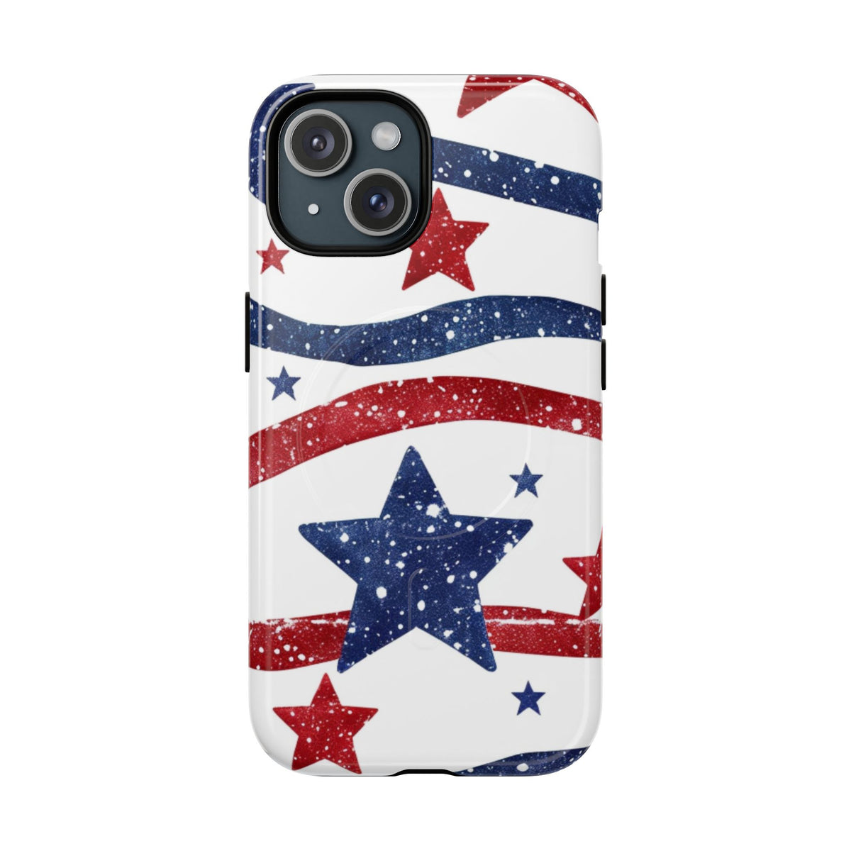 Stars & Stripes Design Impact-Resistant  -Tough Magnetic iPhone Cover