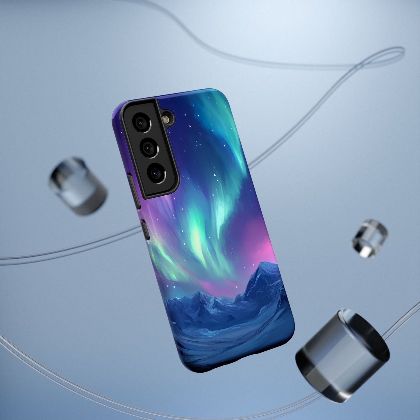 Aurora Borealis Impact-Resistant Phone Case - Colorful Northern Lights Design-2