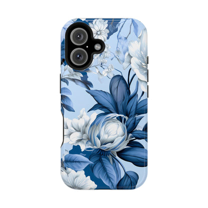 Elegant Blue Floral Phone Case