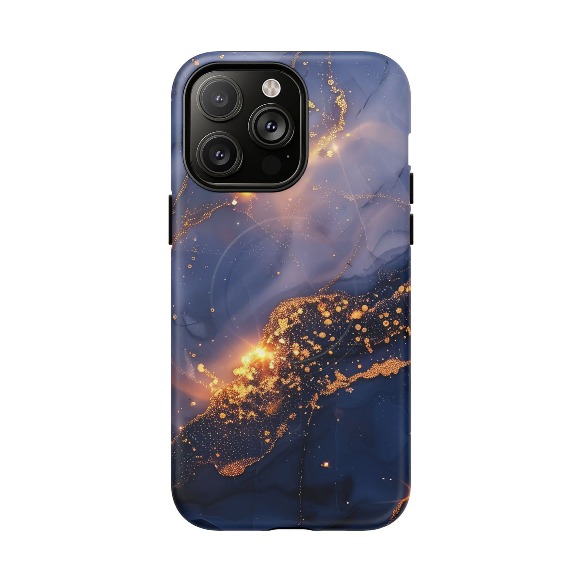 Black and Gold Marble phone case -Tough Magnetic iPhone Case