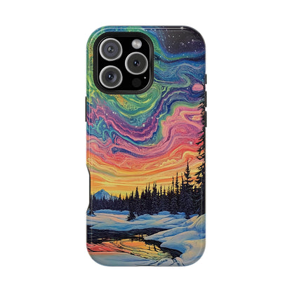 Nature-Inspired Impact-Resistant Phone Case - Vibrant Galaxy Sky Design