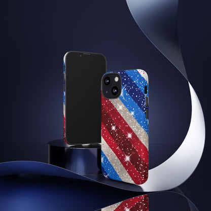 Glittery Patriotic Phone Case - Tough Cases