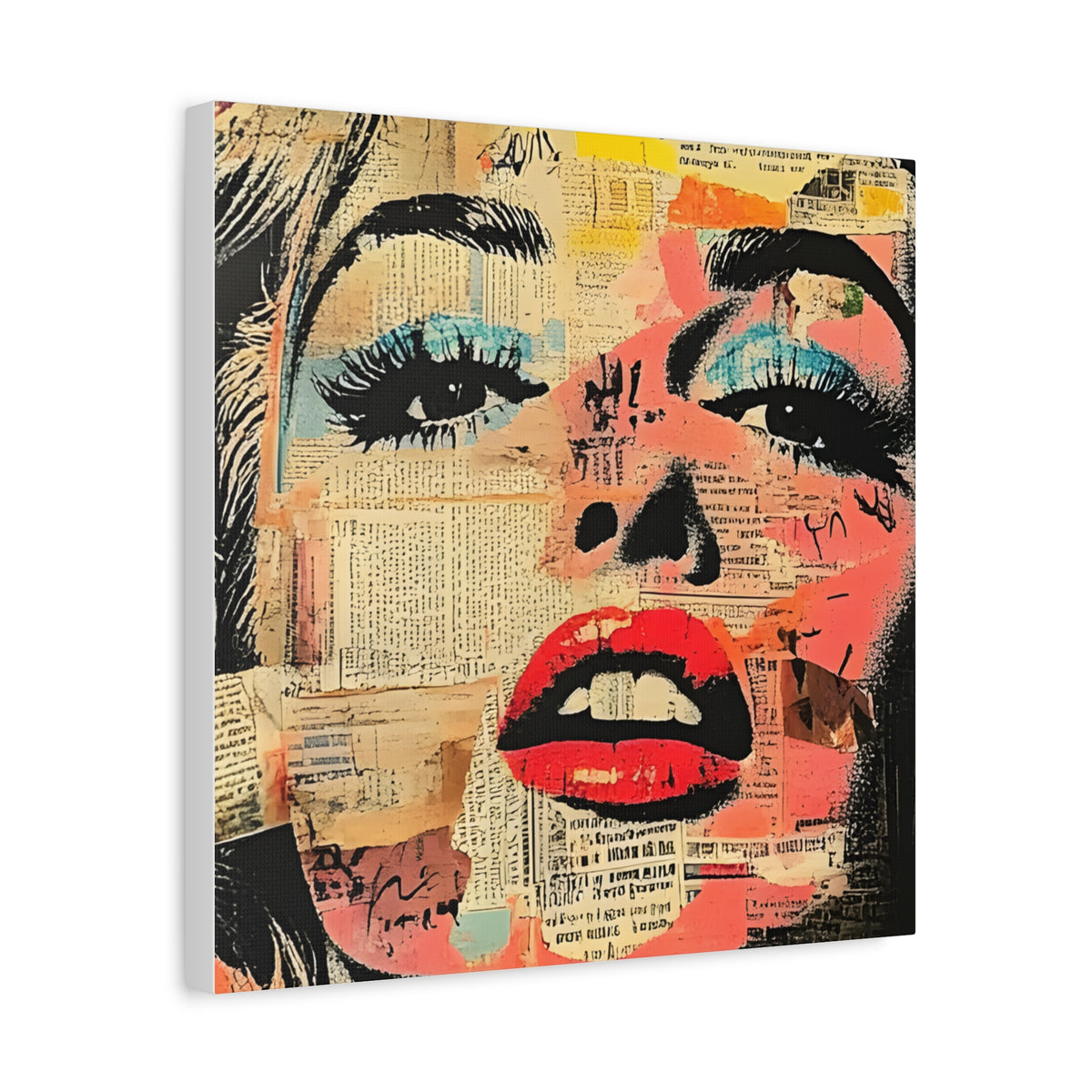 Canvas Wall Art Print, Retro Pop Culture Women 3 - Modern Home Decor, Wall Art, Gift for Art Lovers, Pop Art, Unique Gift for Her