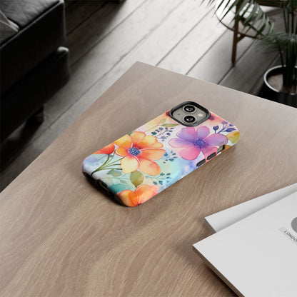 Phone Case - Spring Flower Watercolor Tough Case