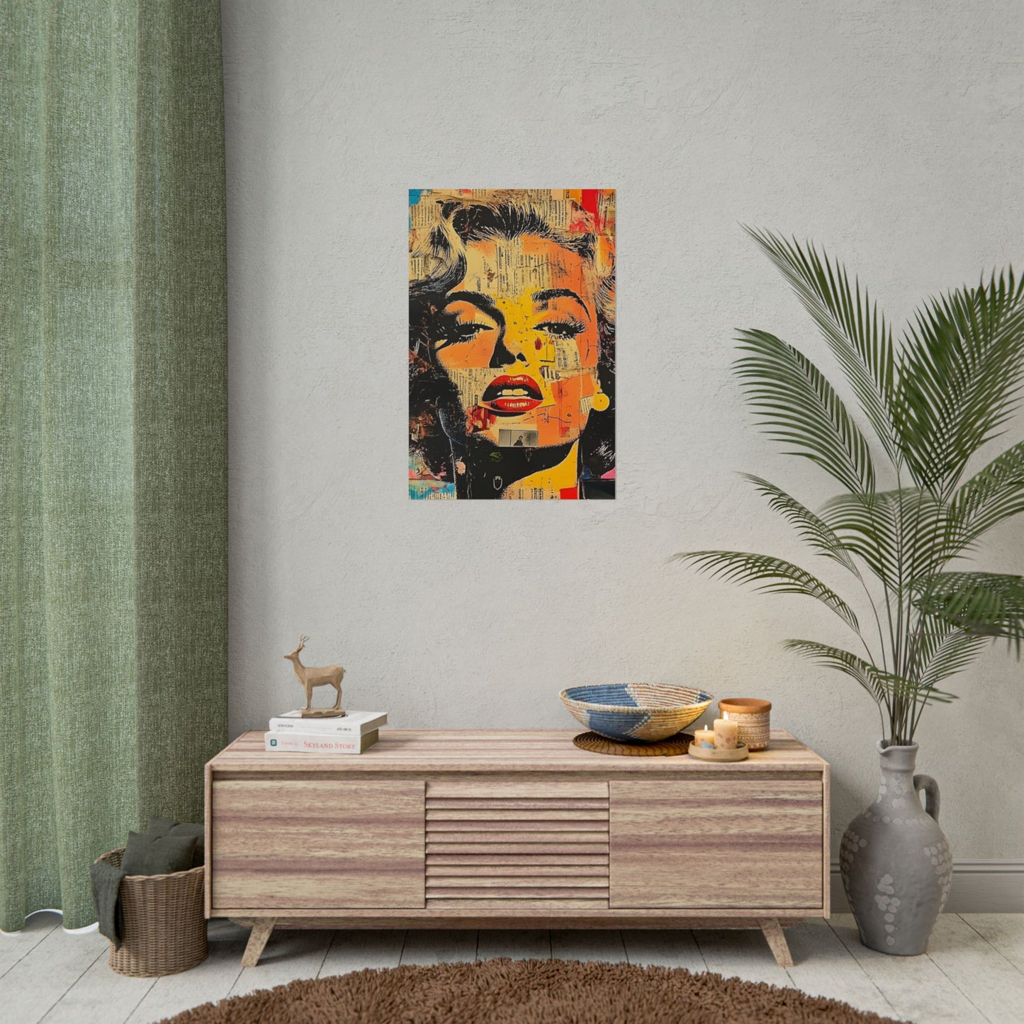 Wall Art Poster - Retro Pop Culture Woman 16, Comic Book Style