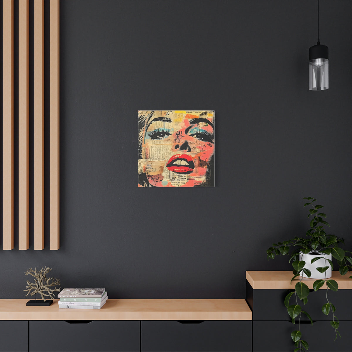 Canvas Wall Art Print, Retro Pop Culture Women 3 - Modern Home Decor, Wall Art, Gift for Art Lovers, Pop Art, Unique Gift for Her