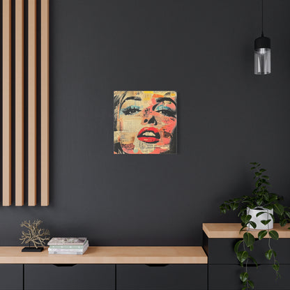 Canvas Wall Art Print, Retro Pop Culture Women 3 - Modern Home Decor, Wall Art, Gift for Art Lovers, Pop Art, Unique Gift for Her