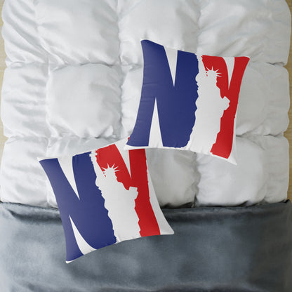 New York Statue of Liberty Poly Canvas Pillow