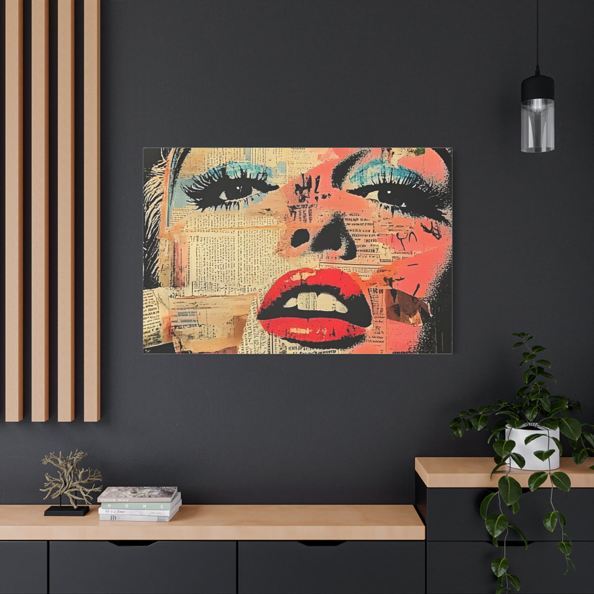 Canvas Wall Art Print, Retro Pop Culture Women 3 - Modern Home Decor, Wall Art, Gift for Art Lovers, Pop Art, Unique Gift for Her