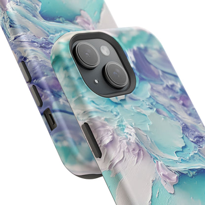 Aqua Abstract Impact-Resistant Phone Case