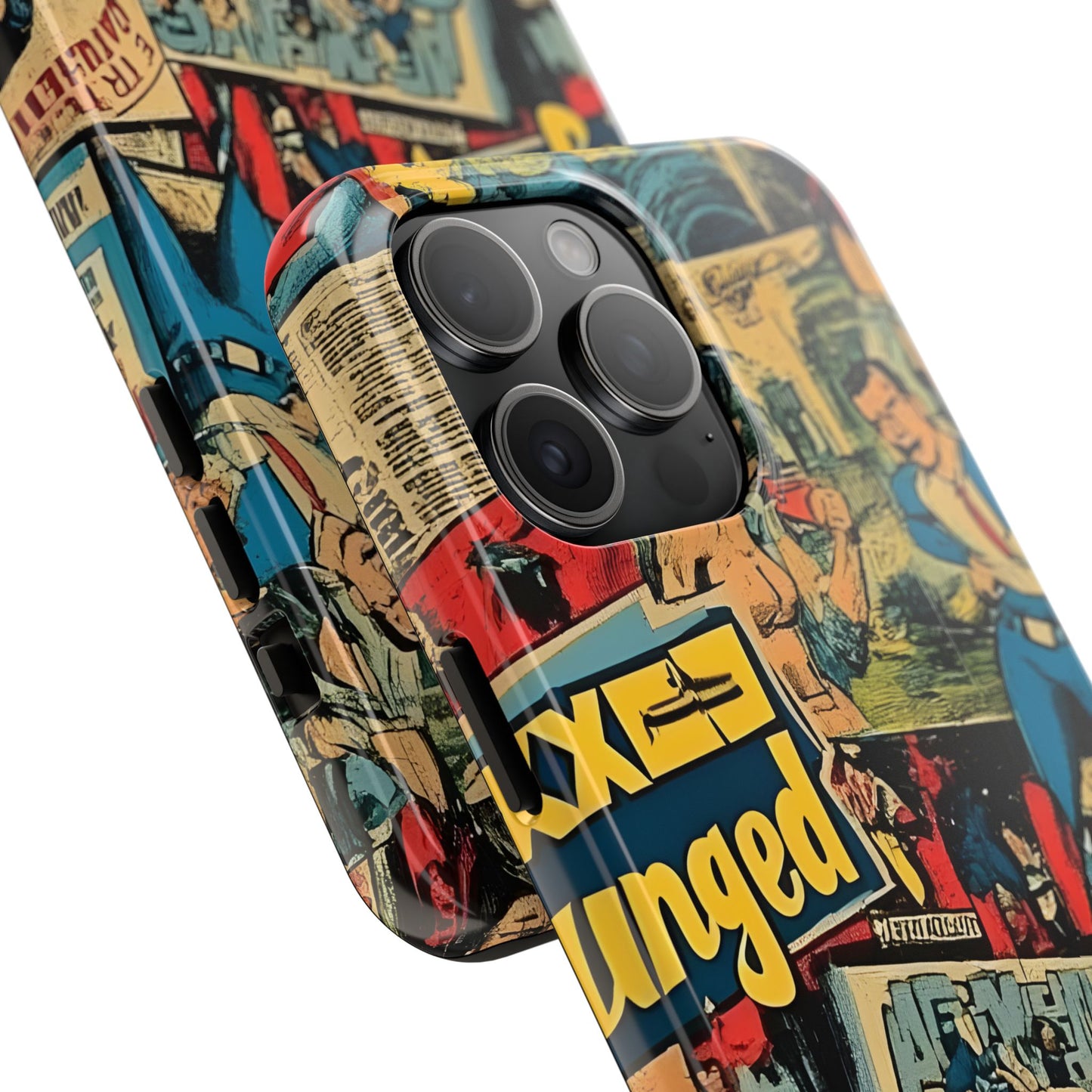 Vintage Comic - Tough Phone Cases, Superhero Phone Covers
