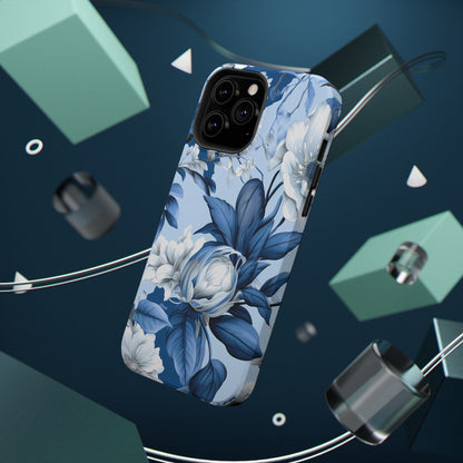 Elegant Blue Floral Phone Case