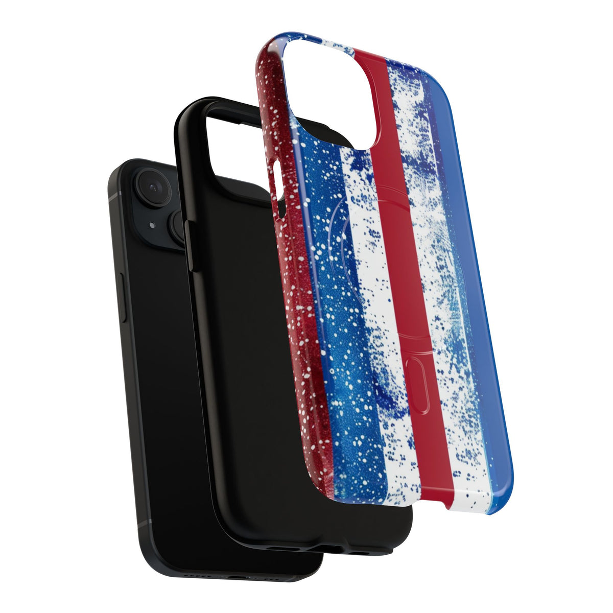 Patriotic Stripes Phone Case | Bold American Flag Design -Tough Magnetic iPhone Cover