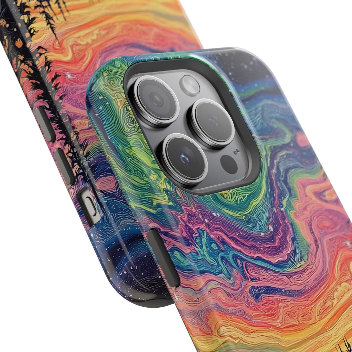 Nature-Inspired Impact-Resistant Phone Case - Vibrant Galaxy Sky Design