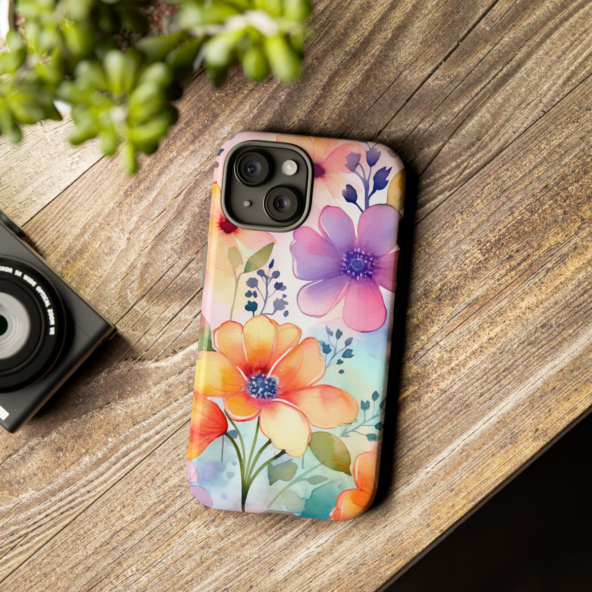 Phone Case - Spring Flower Watercolor Tough Case