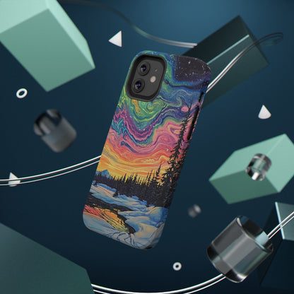 Nature-Inspired Impact-Resistant Phone Case - Vibrant Galaxy Sky Design