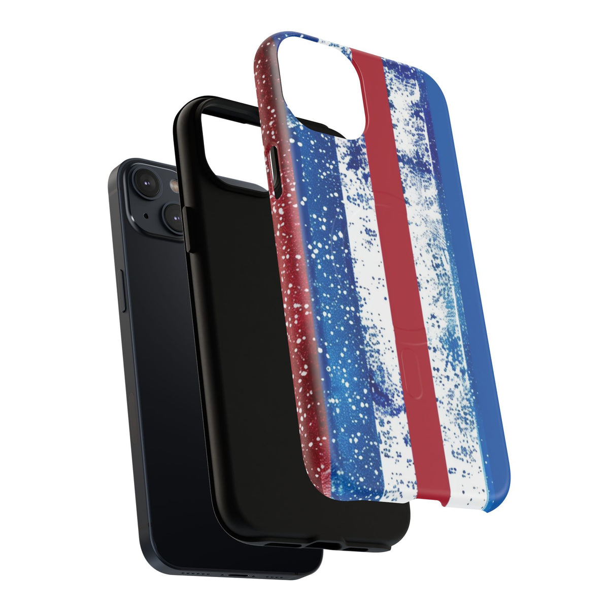 Patriotic Stripes Phone Case | Bold American Flag Design -Tough Magnetic iPhone Cover