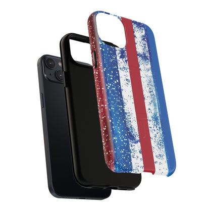 Patriotic Stripes Phone Case | Bold American Flag Design -Tough Magnetic iPhone Cover