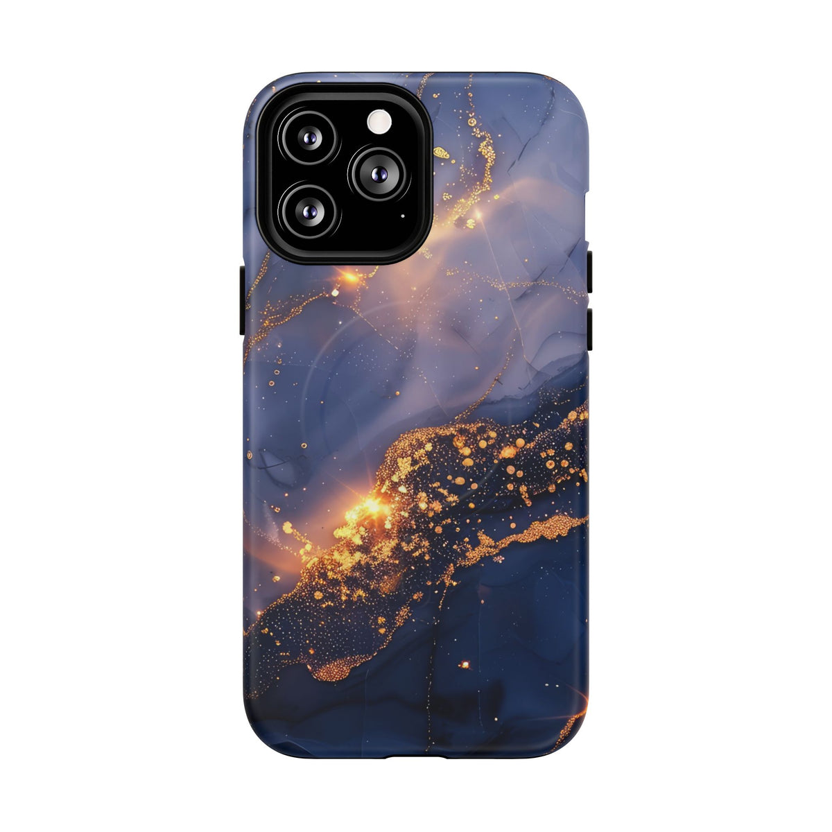 Black and Gold Marble phone case -Tough Magnetic iPhone Case