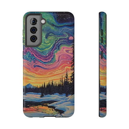 Nature-Inspired Impact-Resistant Phone Case - Vibrant Galaxy Sky Design