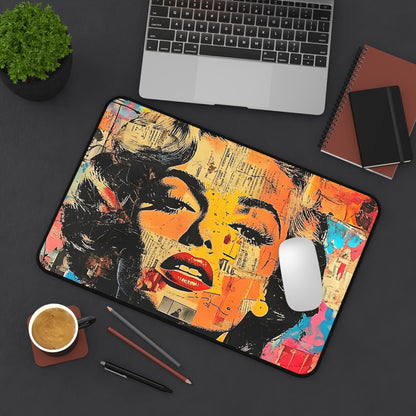 Pop Art Marilyn Desk Mat — Retro Glam Mouse Pad 4
