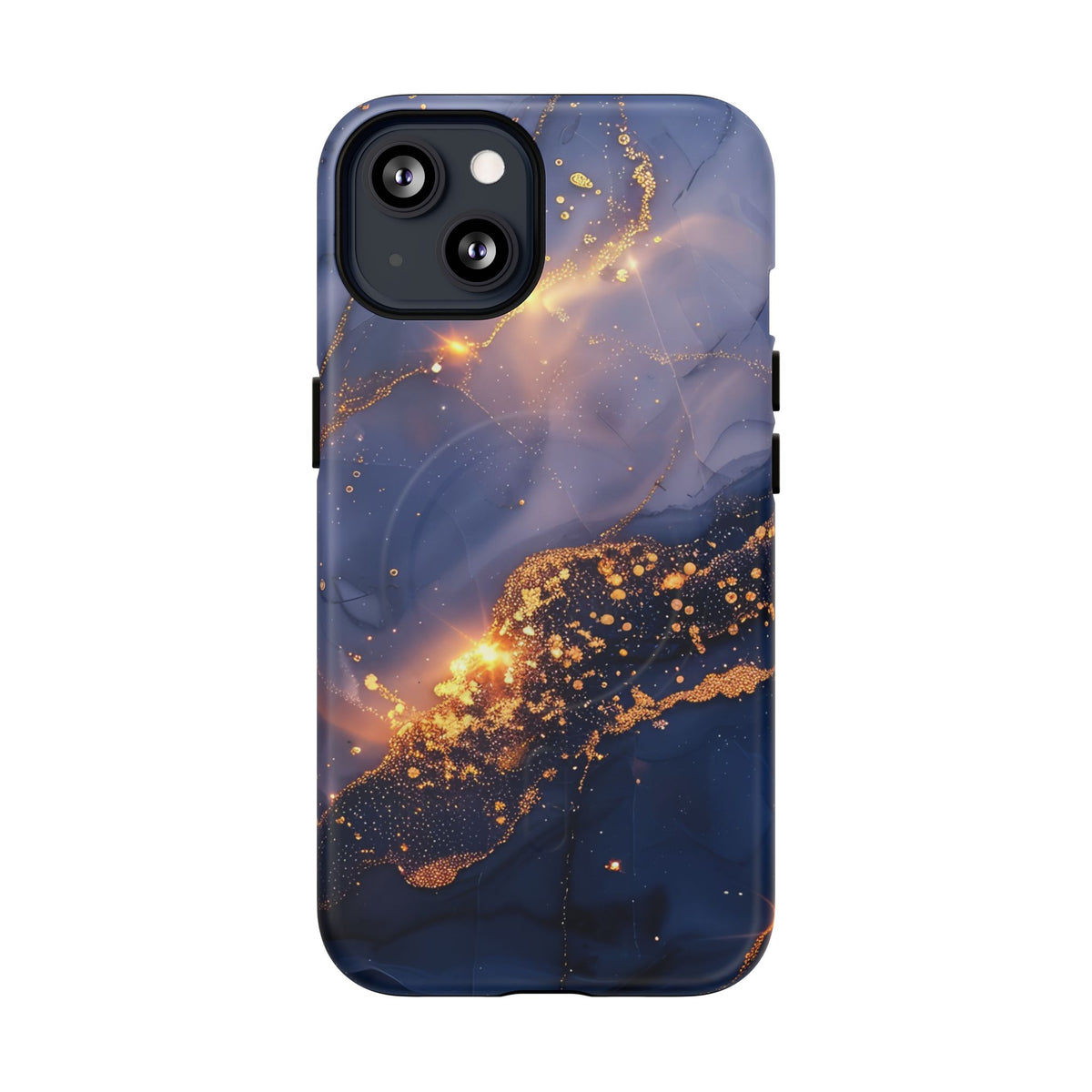 Black and Gold Marble phone case -Tough Magnetic iPhone Case