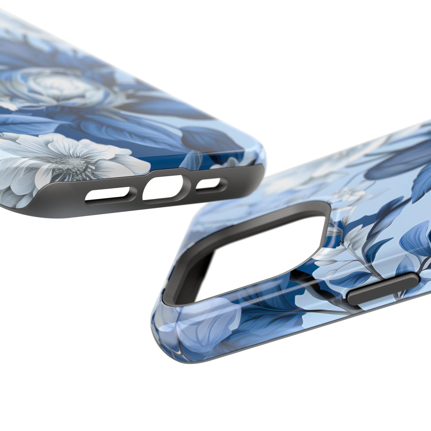 Elegant Blue Floral Phone Case
