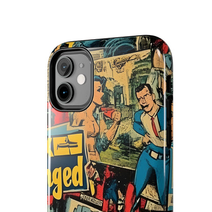 Vintage Comic - Tough Phone Cases, Superhero Phone Covers