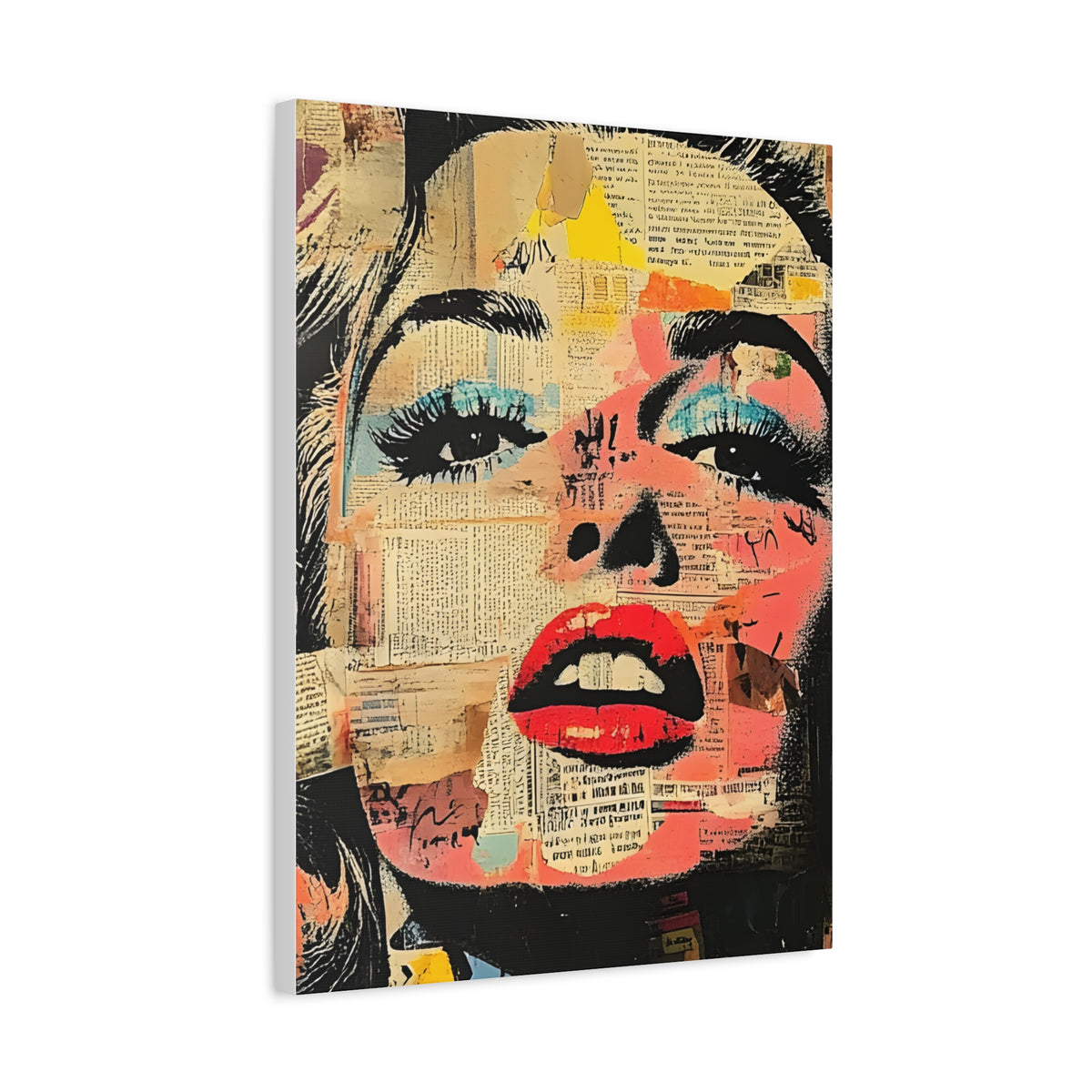 Canvas Wall Art Print, Retro Pop Culture Women 3 - Modern Home Decor, Wall Art, Gift for Art Lovers, Pop Art, Unique Gift for Her
