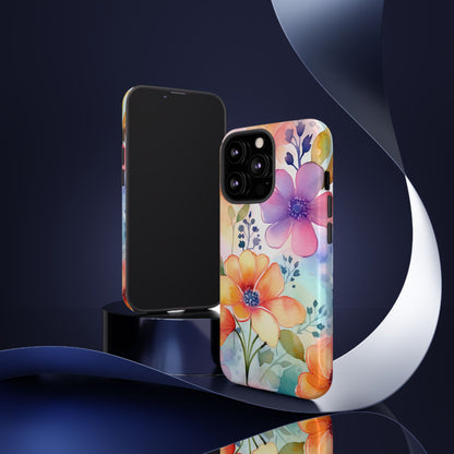 Phone Case - Spring Flower Watercolor Tough Case