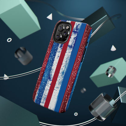 Patriotic Stripes Impact-Resistant Phone Case