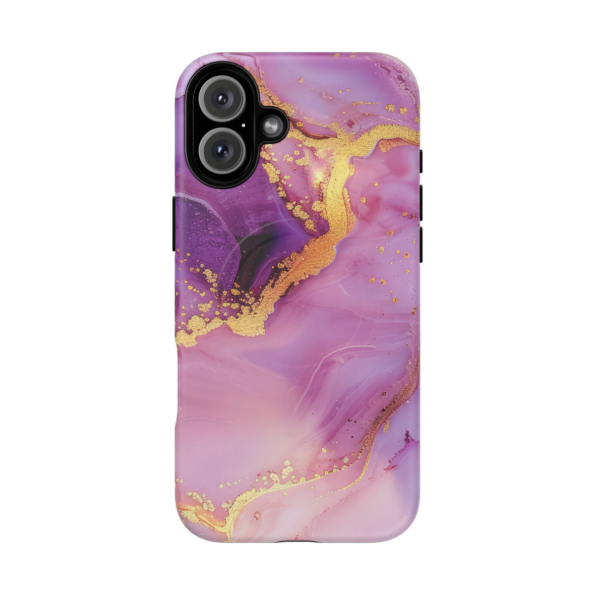 Purple and Gold Marble iPhone Case -Tough Magnetic iPhone Case