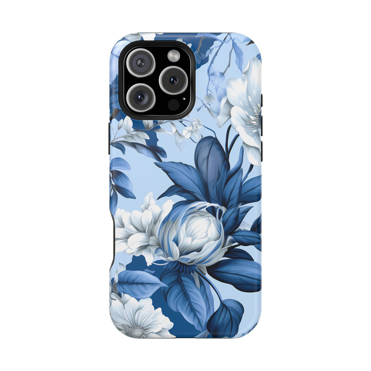 Elegant Blue Floral Phone Case