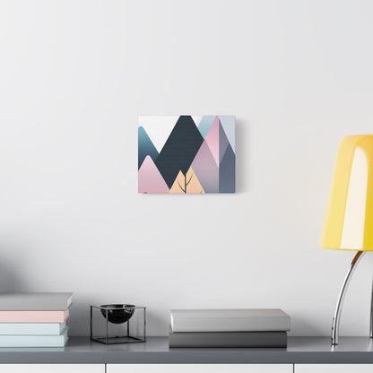 Mountain Sunrise  — Pink Pastel Abstract Landscape Canvas print