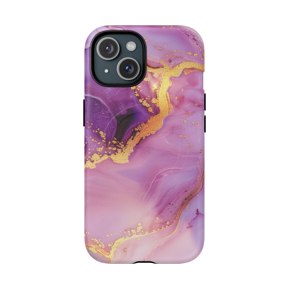 Purple and Gold Marble iPhone Case -Tough Magnetic iPhone Case