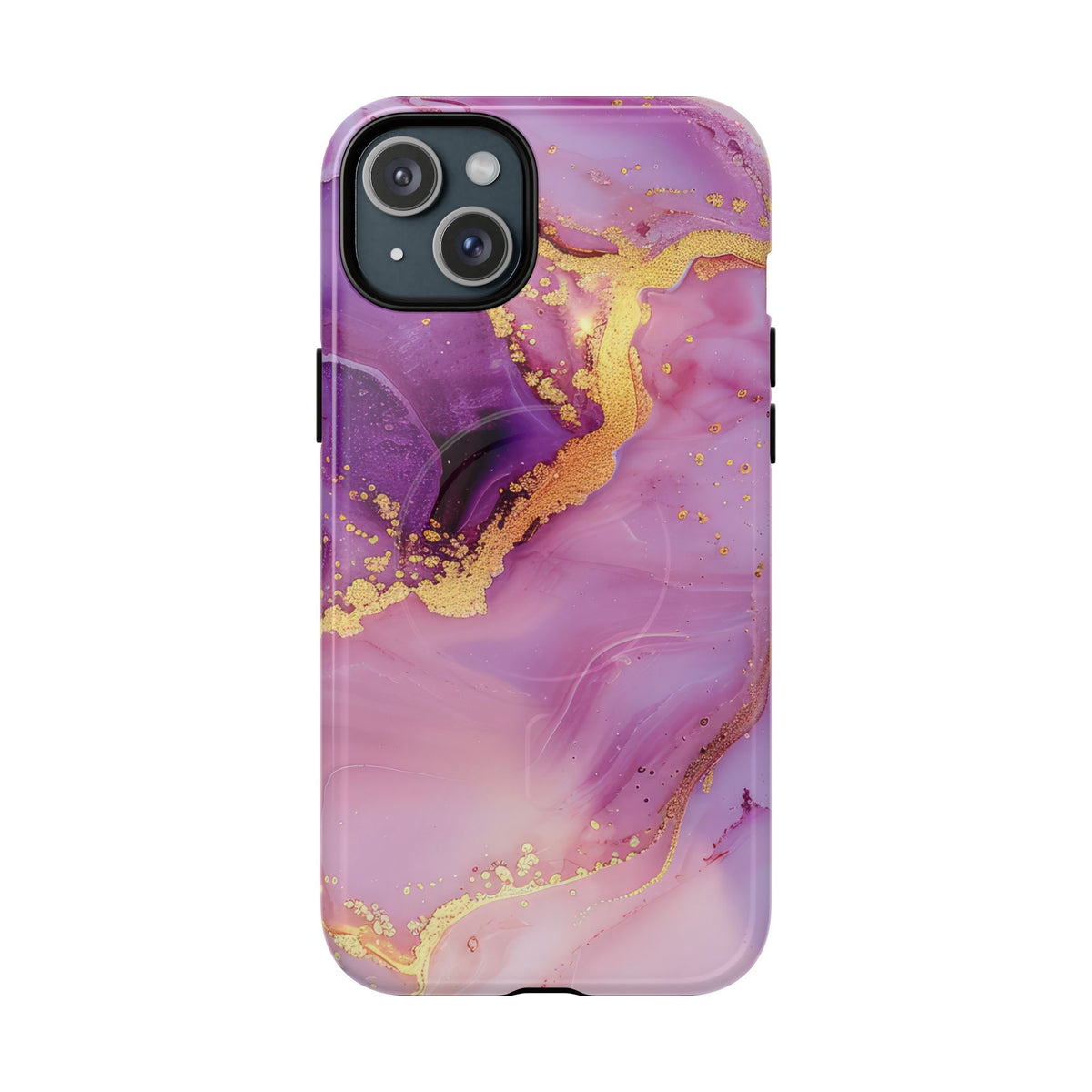 Purple and Gold Marble iPhone Case -Tough Magnetic iPhone Case