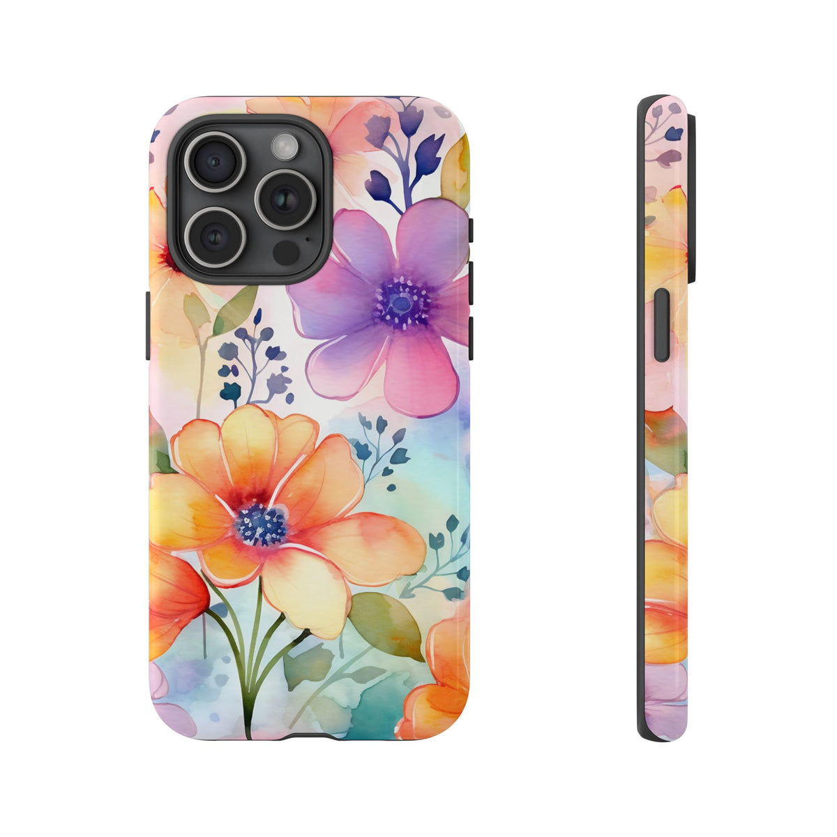 Phone Case - Spring Flower Watercolor Tough Case