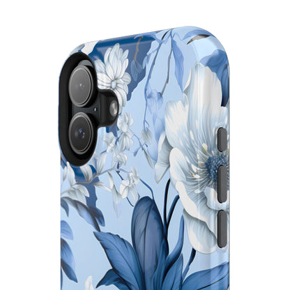 Elegant Blue Floral Phone Case