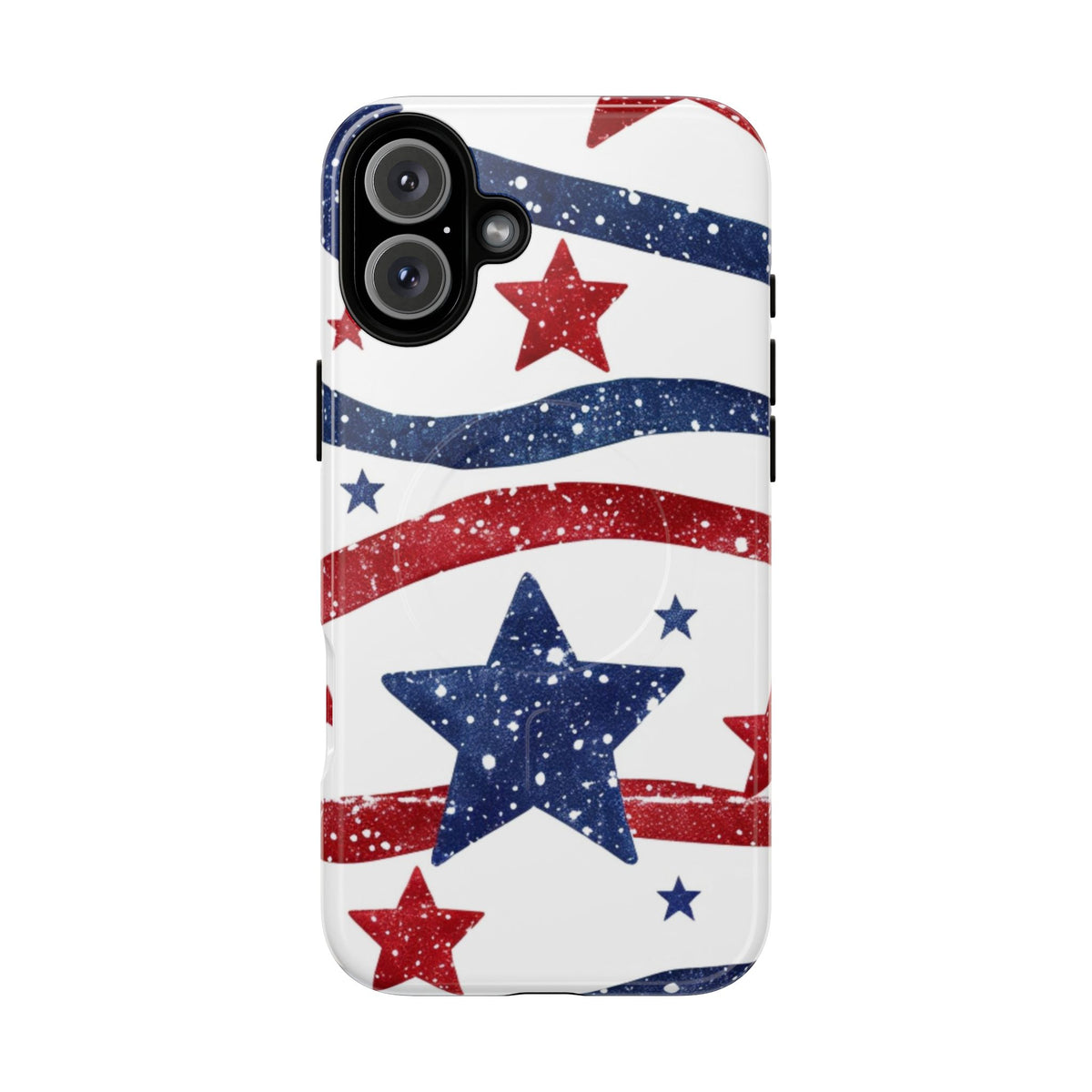 Stars & Stripes Design Impact-Resistant  -Tough Magnetic iPhone Cover