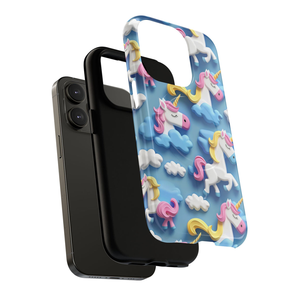 Whimsical Unicorn Blue Phone Case -Tough Magnetic iPhone Cover