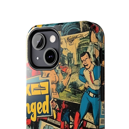 Vintage Comic - Tough Phone Cases, Superhero Phone Covers