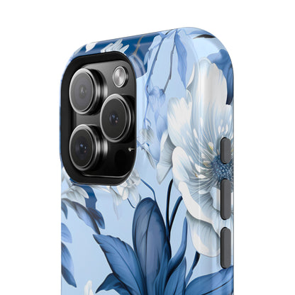 Elegant Blue Floral Phone Case