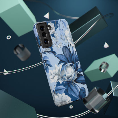 Elegant Blue Floral Phone Case