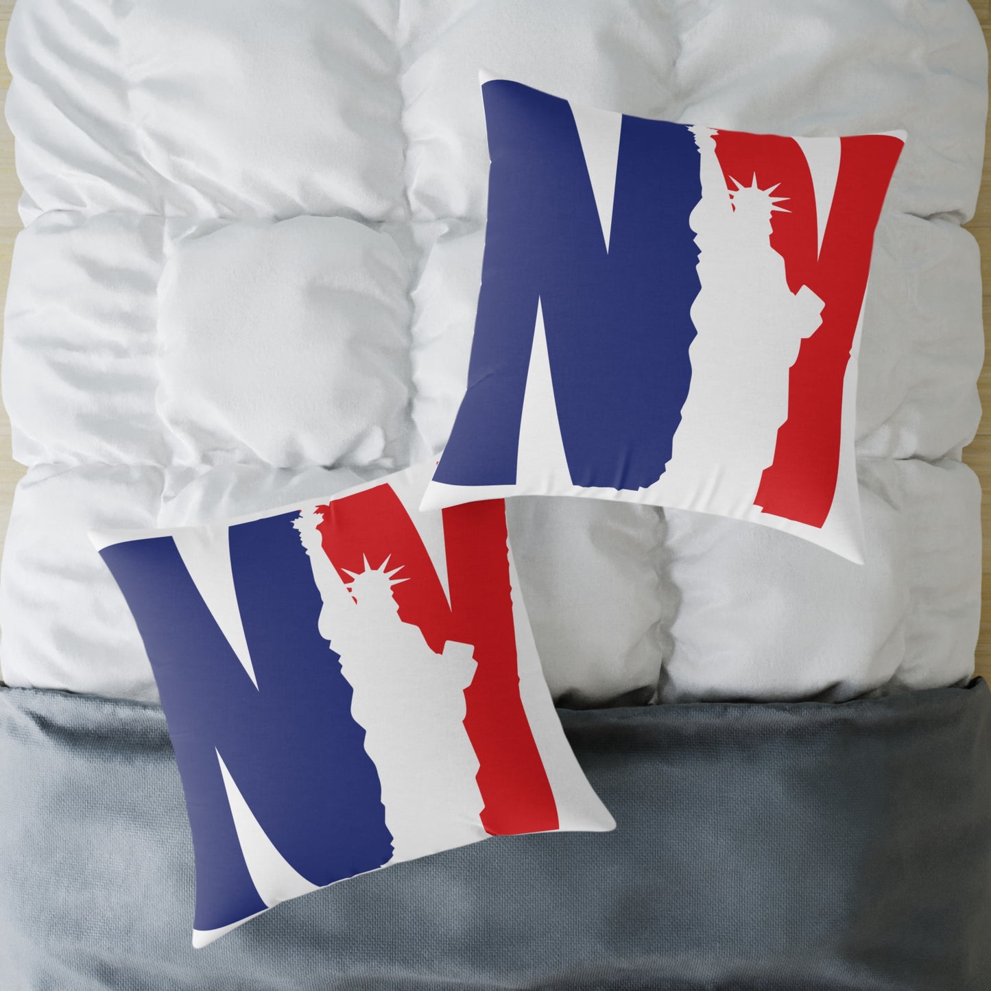 New York Statue of Liberty Poly Canvas Pillow