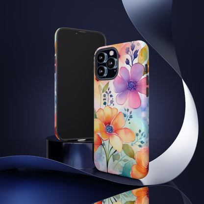 Phone Case - Spring Flower Watercolor Tough Case