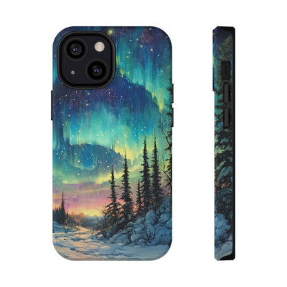 Aurora Borealis Impact-Resistant Phone Case - Durable Protection with Stunning Northern Lights Design