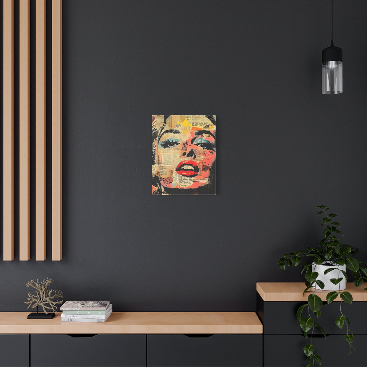 Canvas Wall Art Print, Retro Pop Culture Women 3 - Modern Home Decor, Wall Art, Gift for Art Lovers, Pop Art, Unique Gift for Her