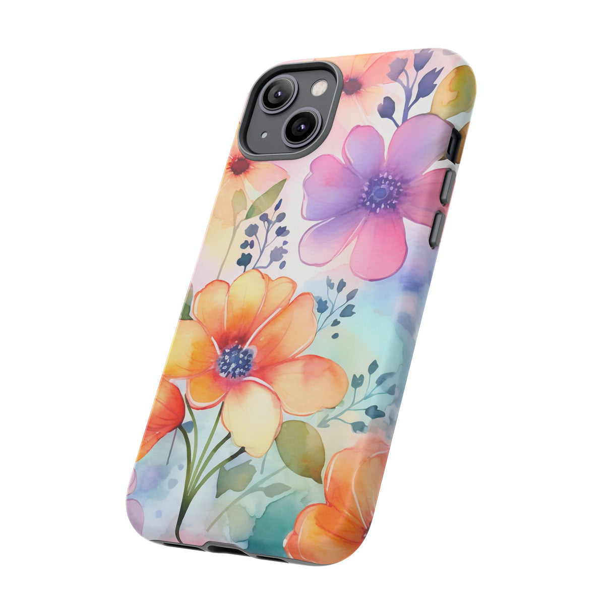 Phone Case - Spring Flower Watercolor Tough Case