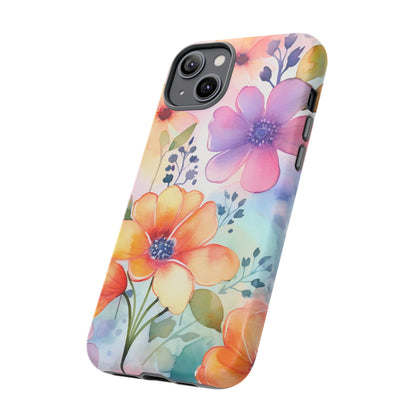 Phone Case - Spring Flower Watercolor Tough Case