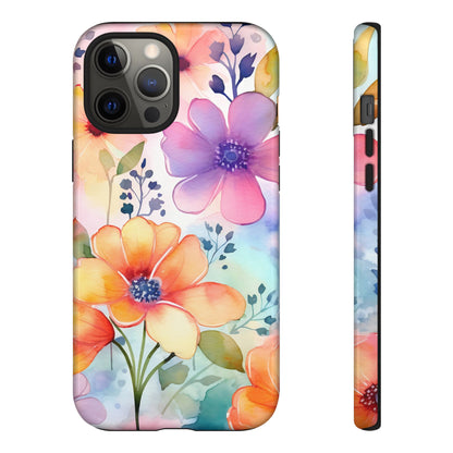 Phone Case - Spring Flower Watercolor Tough Case